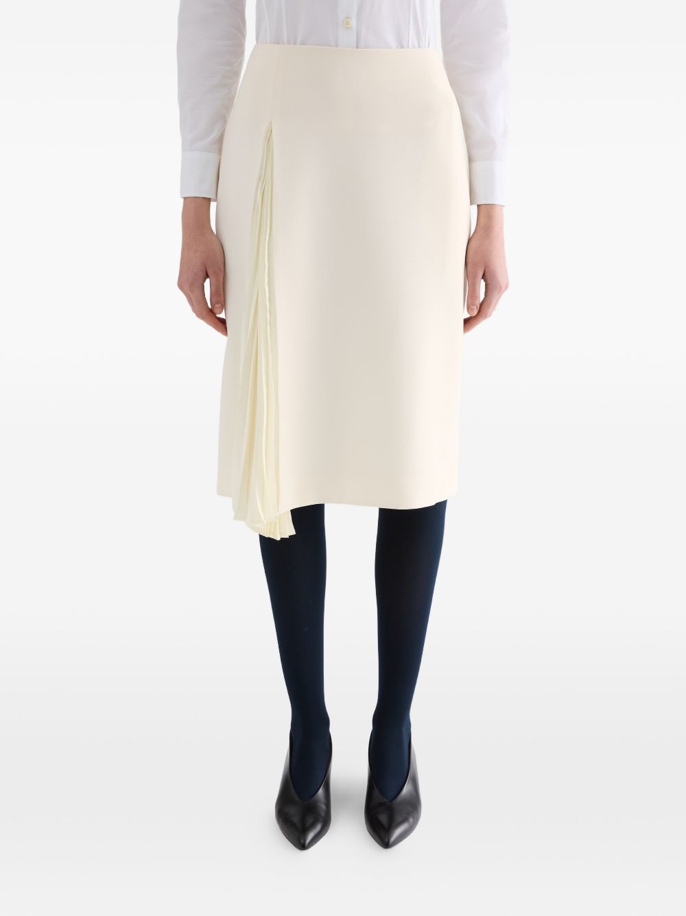 Wool Sablé Pleated Skirt J02MA0402 J40356102 JIL SANDER 