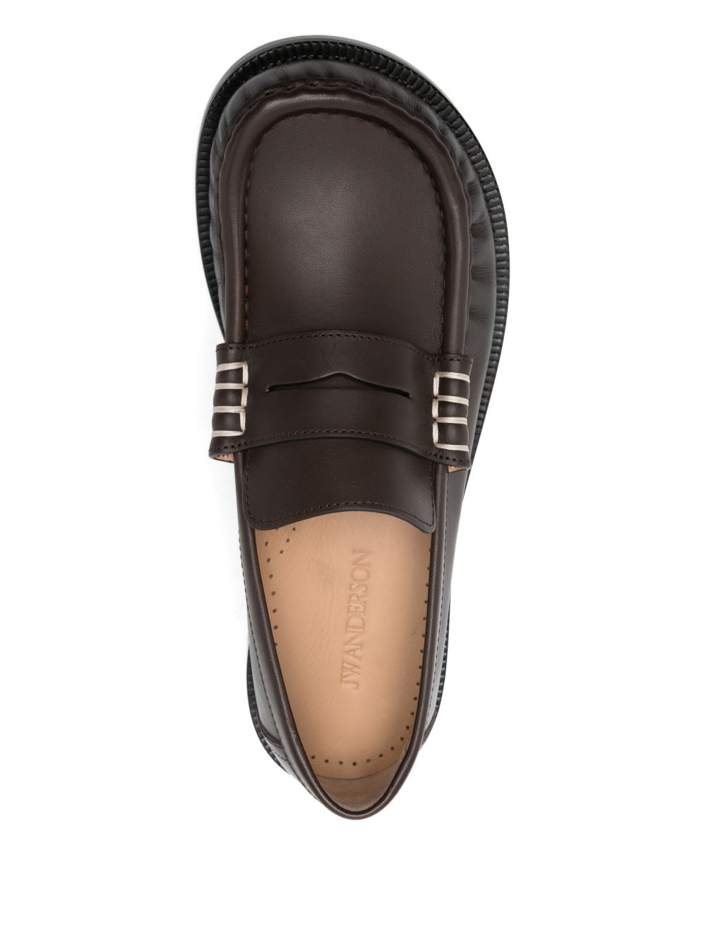 Contrast-stitch penny loafers MO0001 LA0391660 JW ANDERSON 