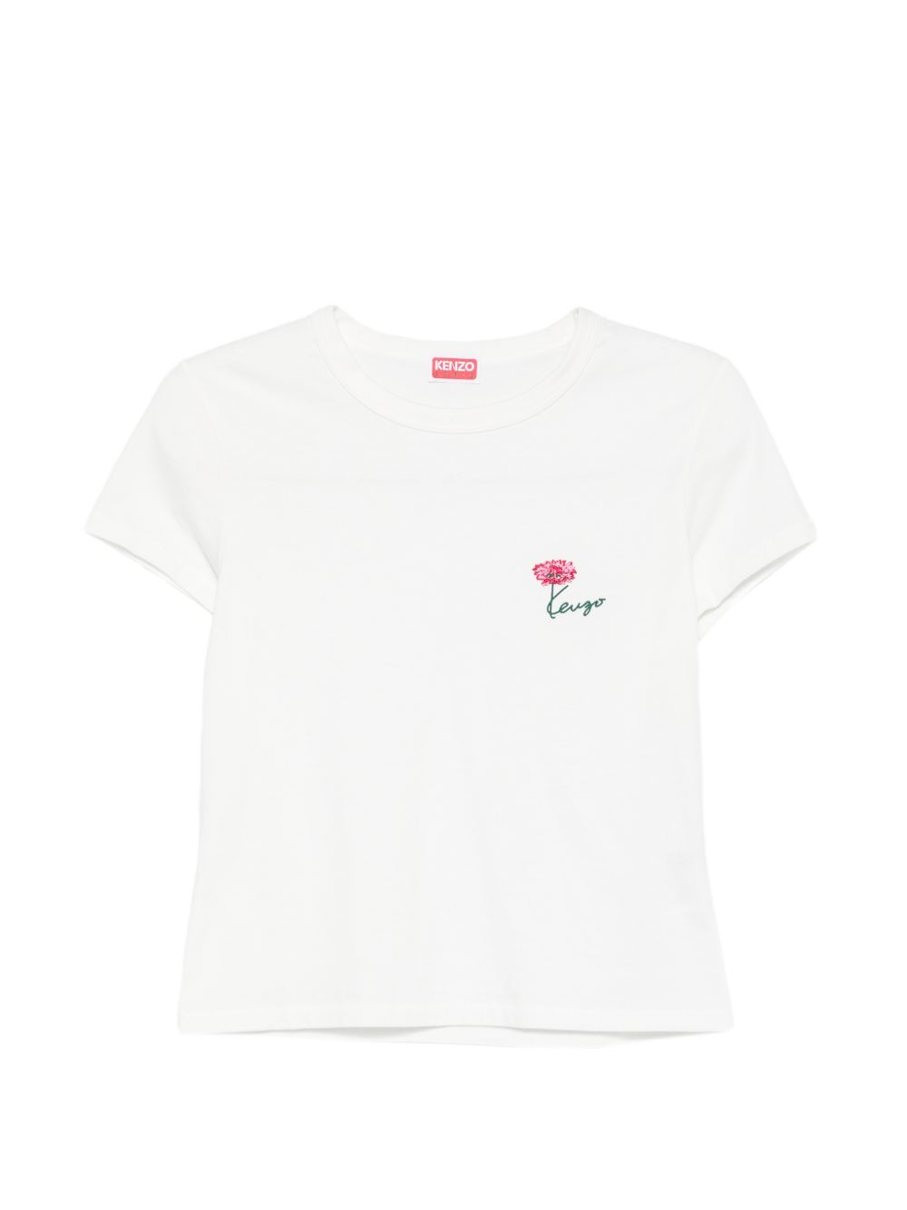 flower-embroidered T-shirt FG62TS2714SG 02 KENZO 