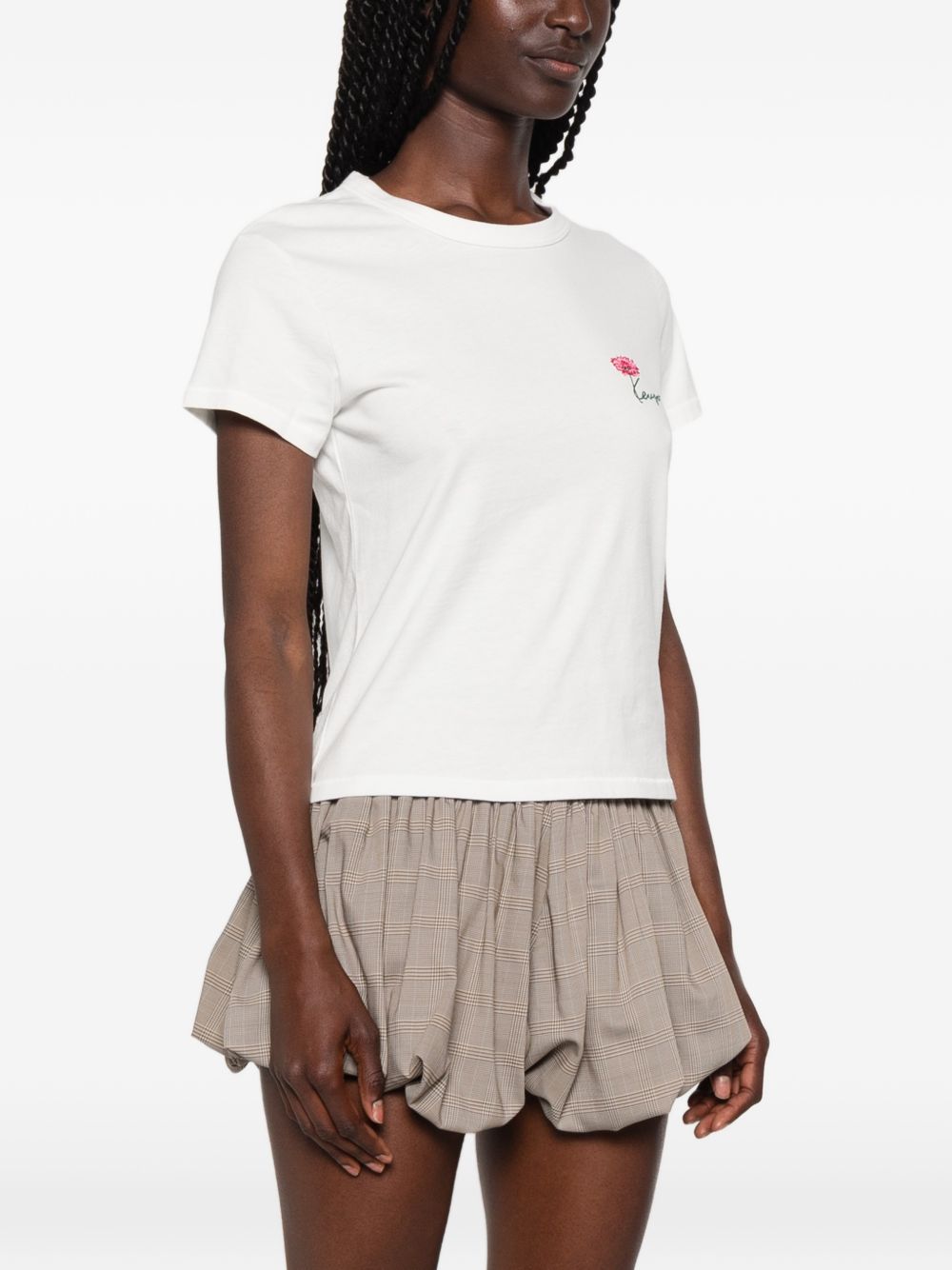 flower-embroidered T-shirt FG62TS2714SG 02 KENZO 