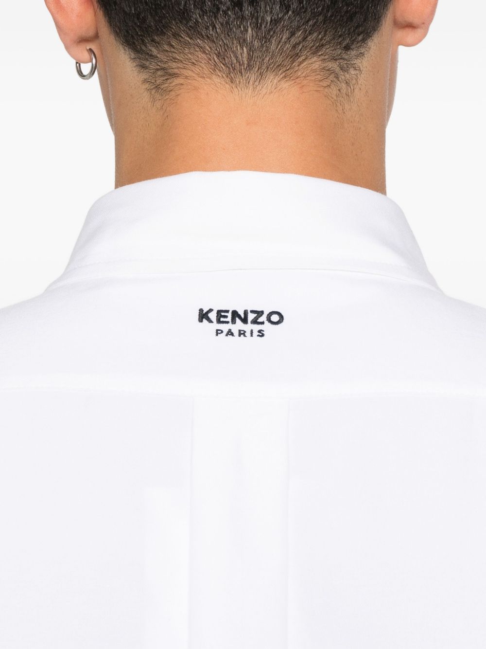 Oxford shirt with applique FG65CH4109LO 01 KENZO 