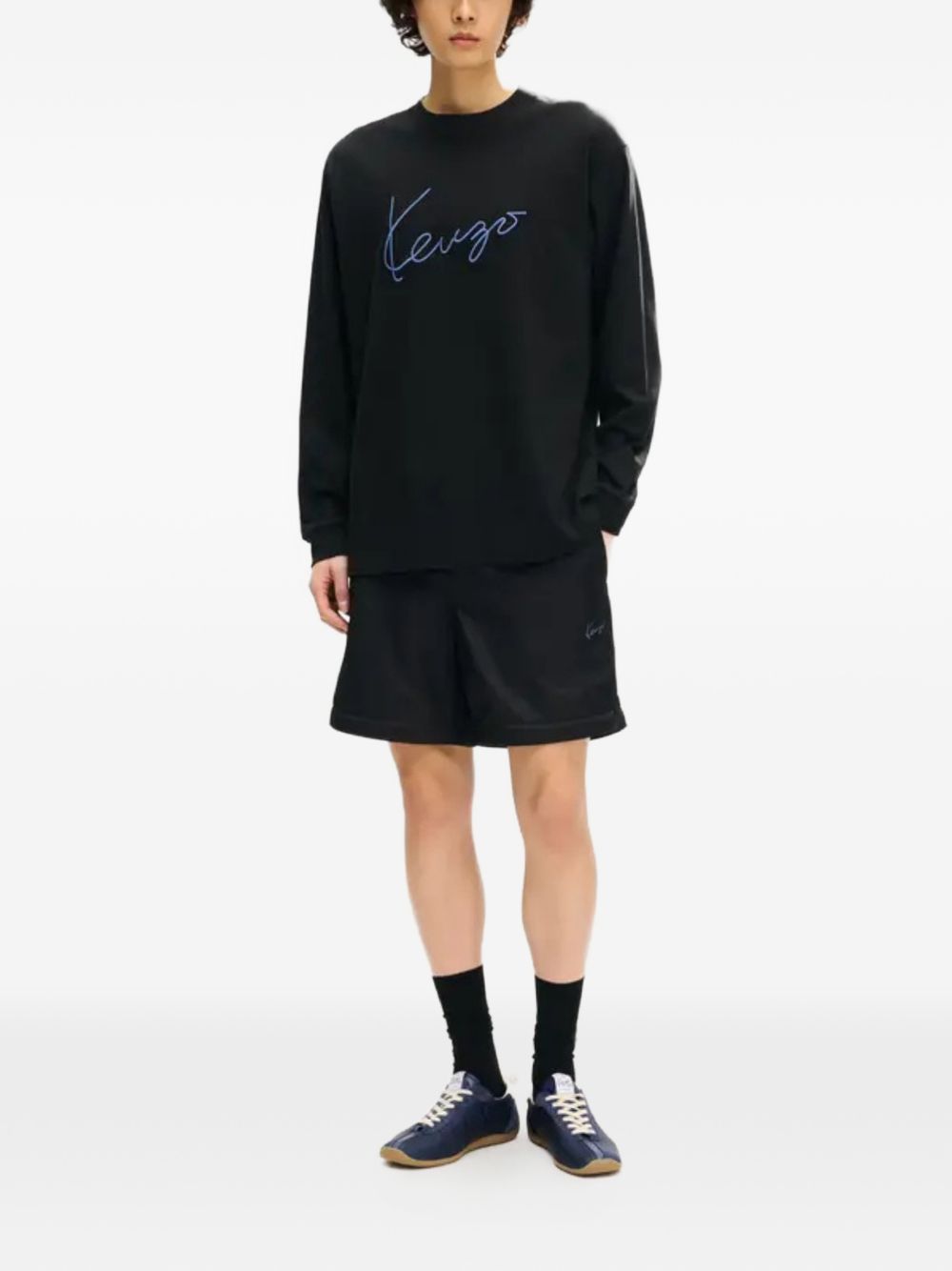 Logo-embroidered shirt FG65TL3614SG 99J KENZO 