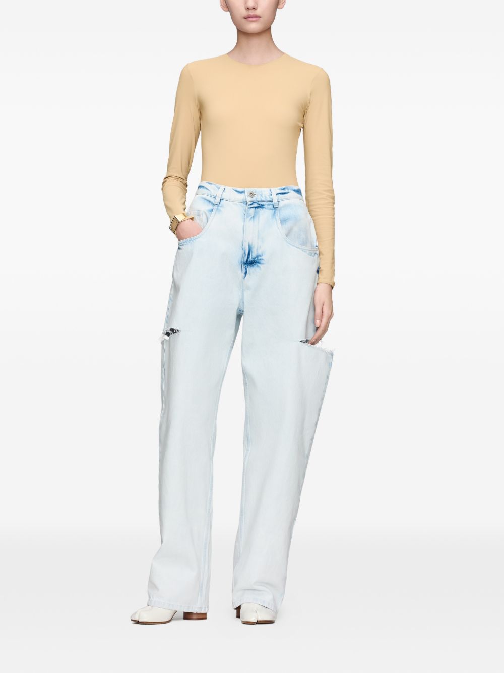 Bleached Cut-out Jeans S51LA0185 M30045961 MAISON MARGIELA 