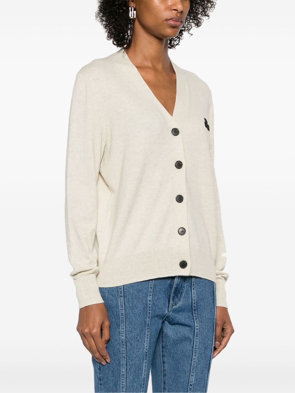 KARINA logo-embroidered cardigan CA0104FA C1L17E02LY MARANT ÉTOILE 