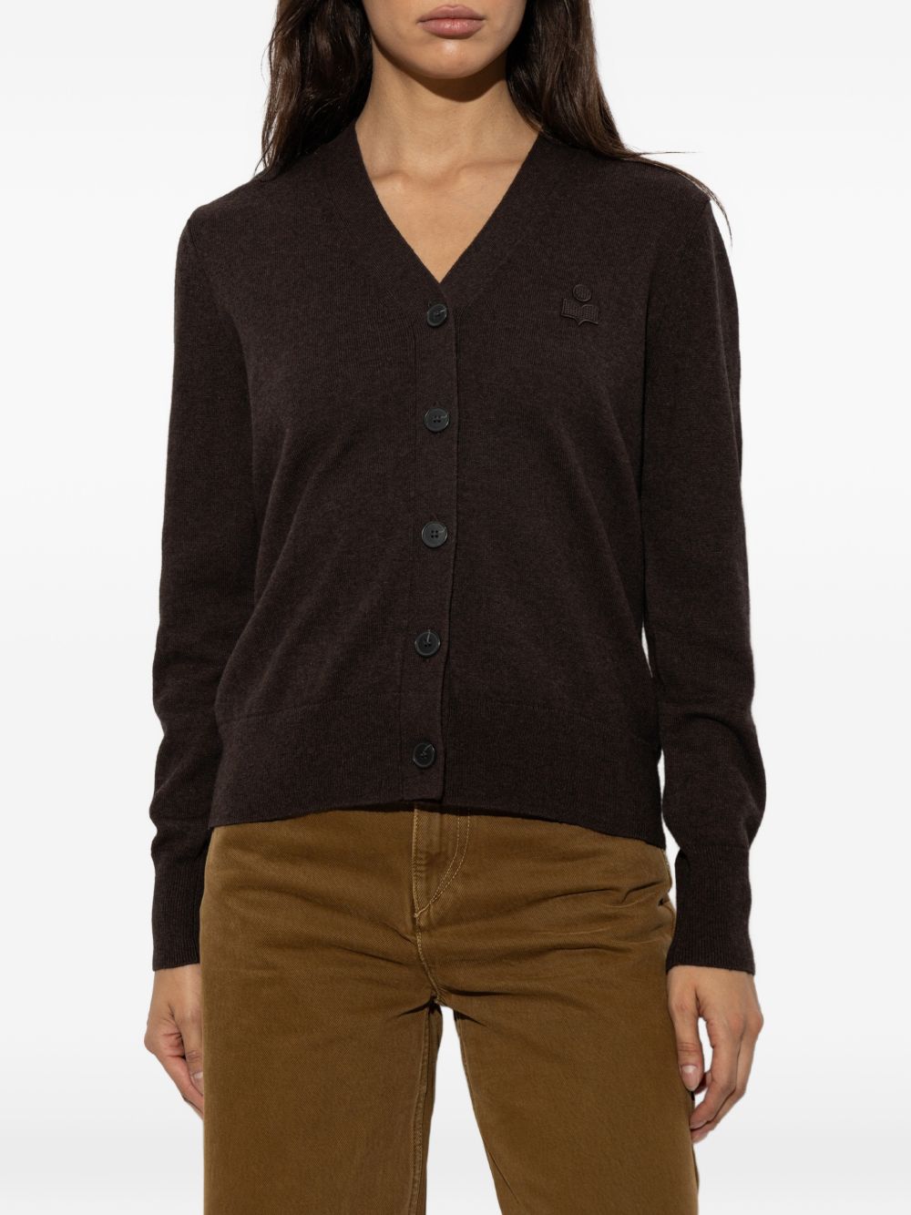 KARINA logo-embroidered cardigan CA0104FA C1L17E50CL MARANT ÉTOILE 