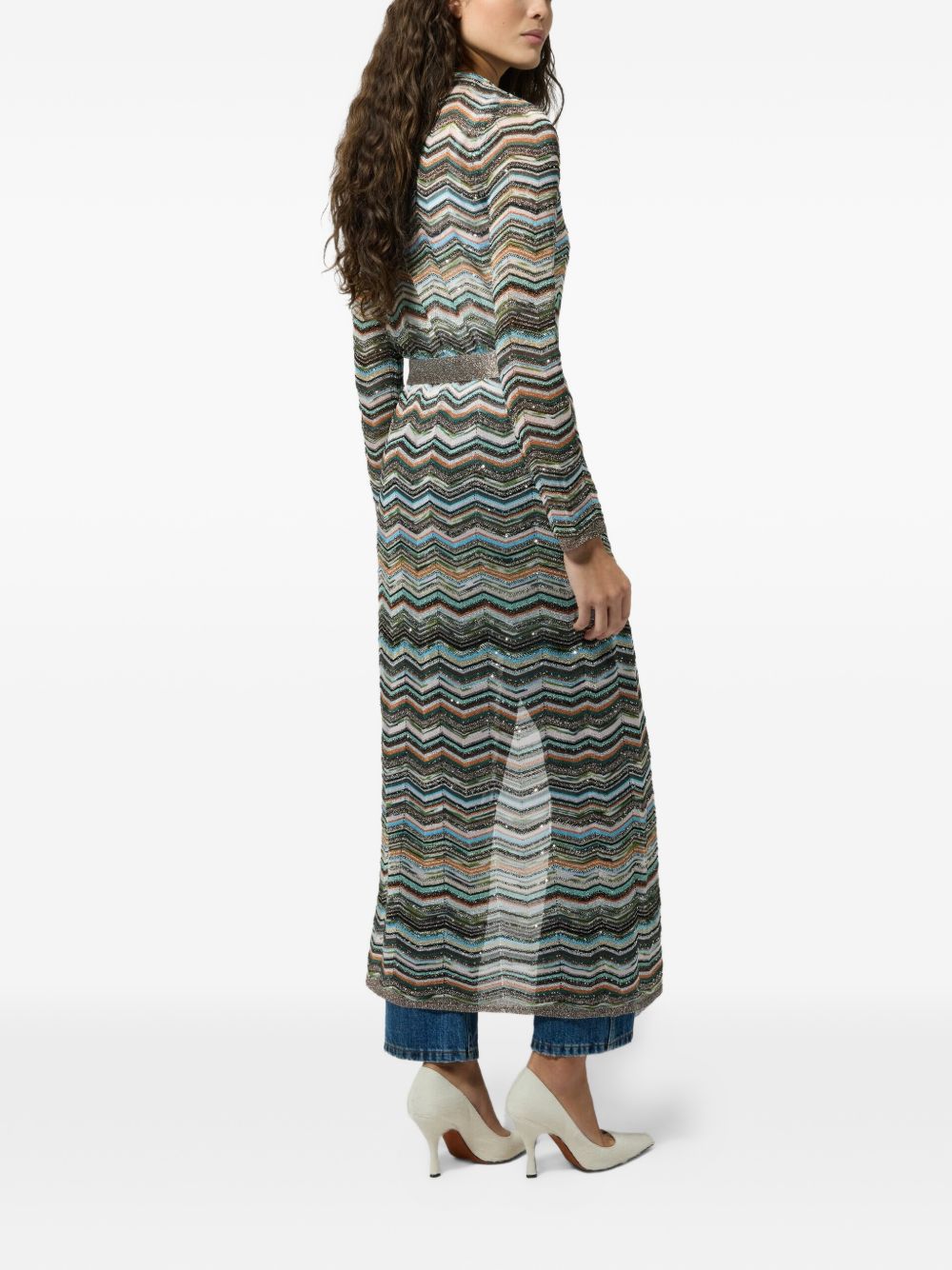 Chevron lamé cardigan DS26WM0M BK01KSSMSPO MISSONI 
