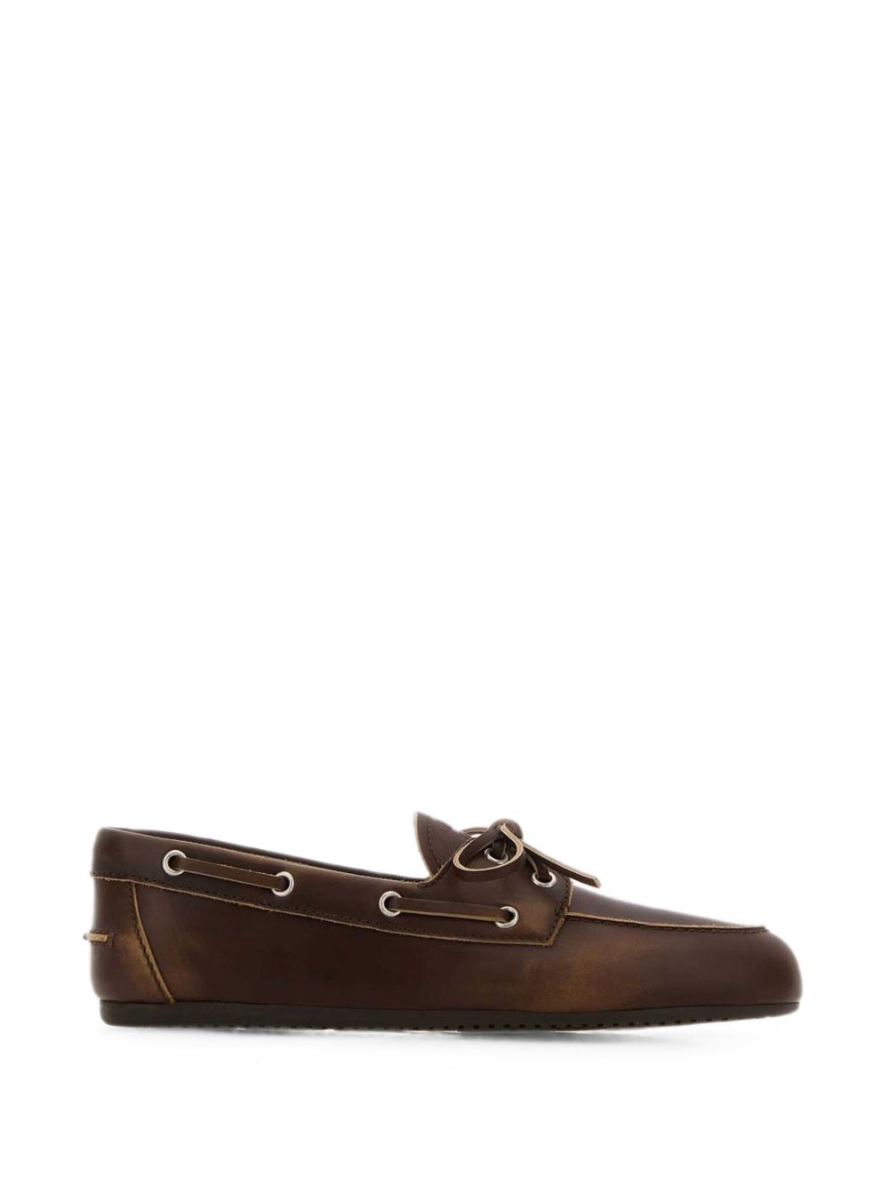 Bleached leather Deck shoes 5D123E3F33 F-005F0038 MIU MIU 