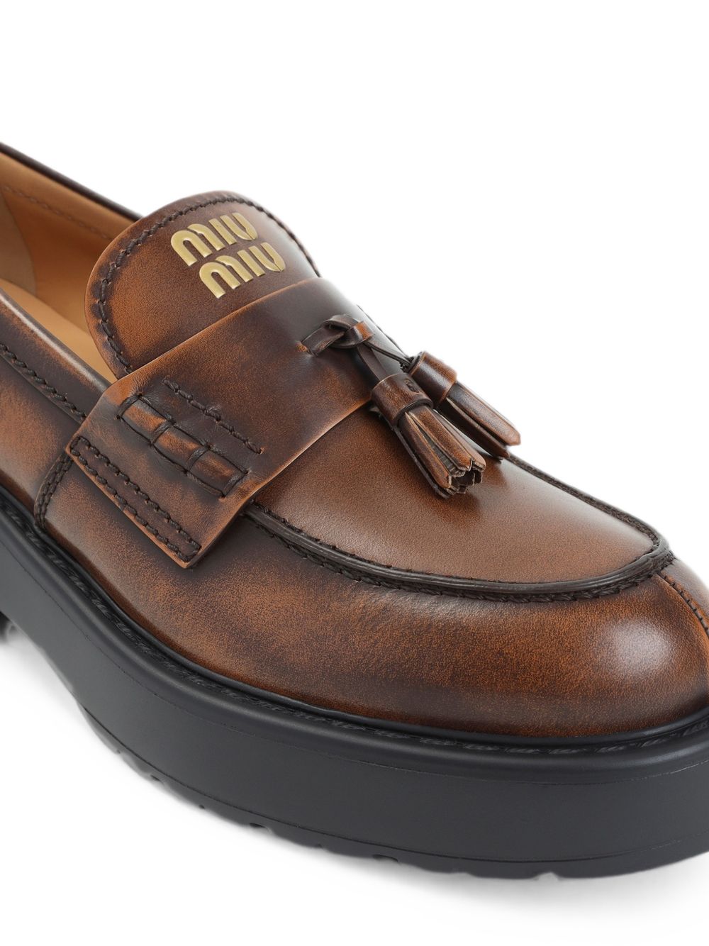 DECO' leather loafers 5D743E3KY8 F-055F0038 MIU MIU 