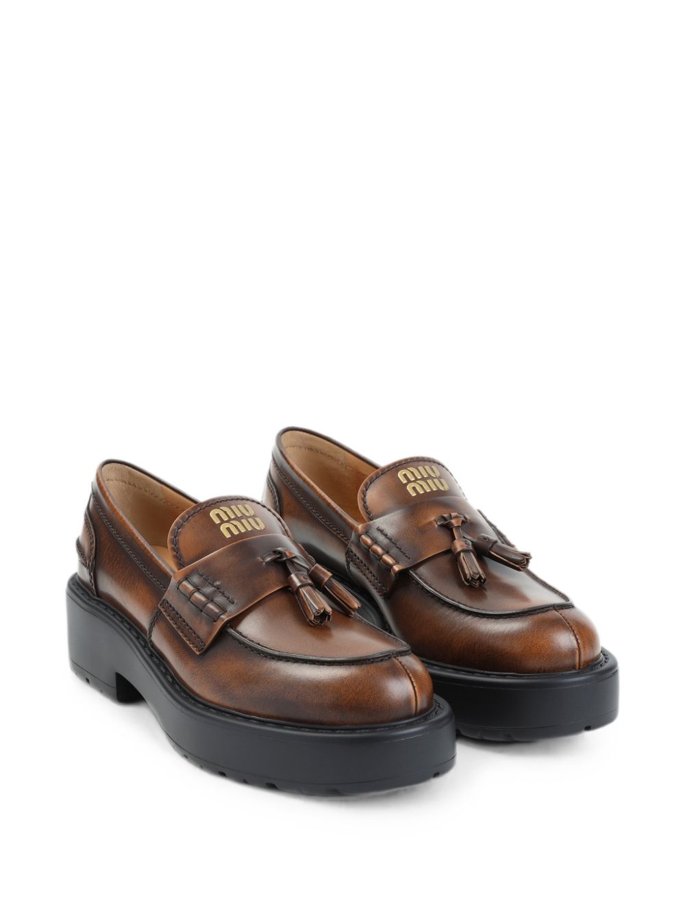 DECO' leather loafers 5D743E3KY8 F-055F0038 MIU MIU 