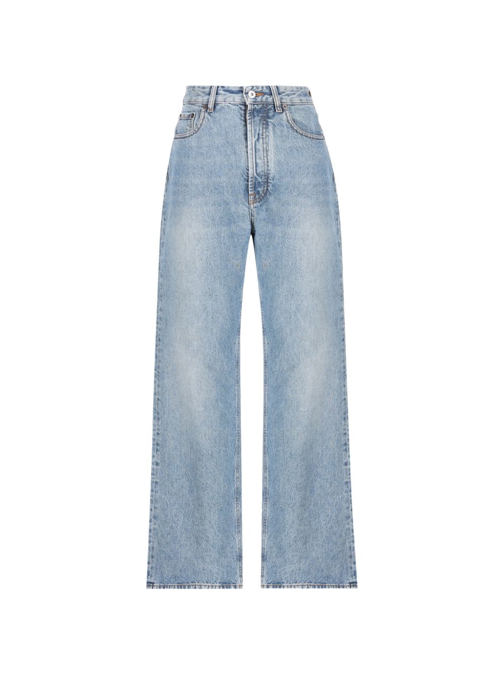 Five-pocket washed denim jeans GWP5001NLC S-OOOF0008 MIU MIU 
