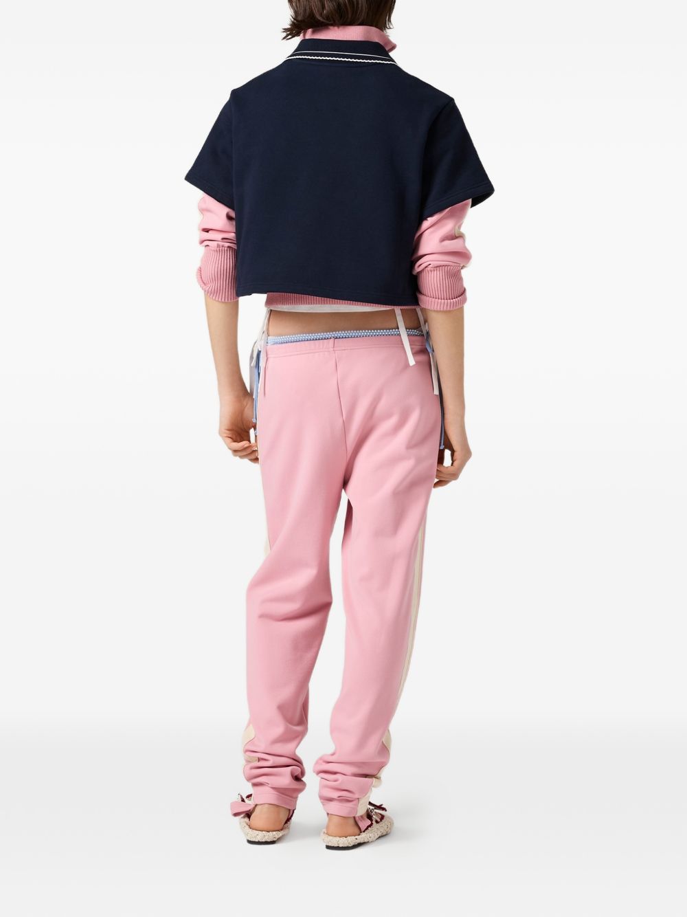 Cropped cotton fleece sweatshirt MJNA41191L S-OOOF0008 MIU MIU 