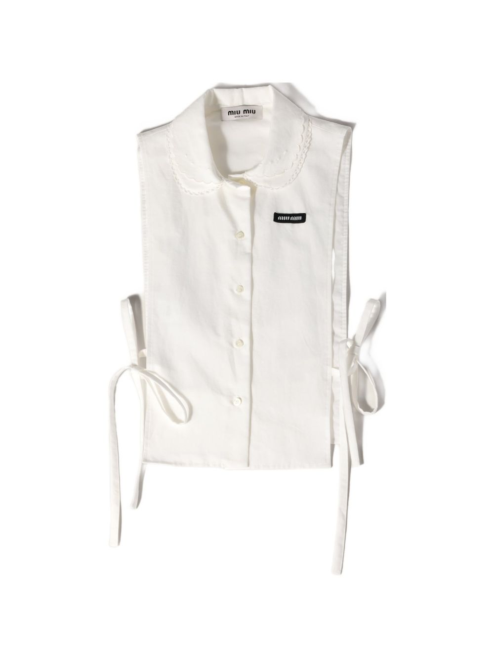 Slubbed poplin side-tie shirt MK2041163M S-OOOF0009 MIU MIU 