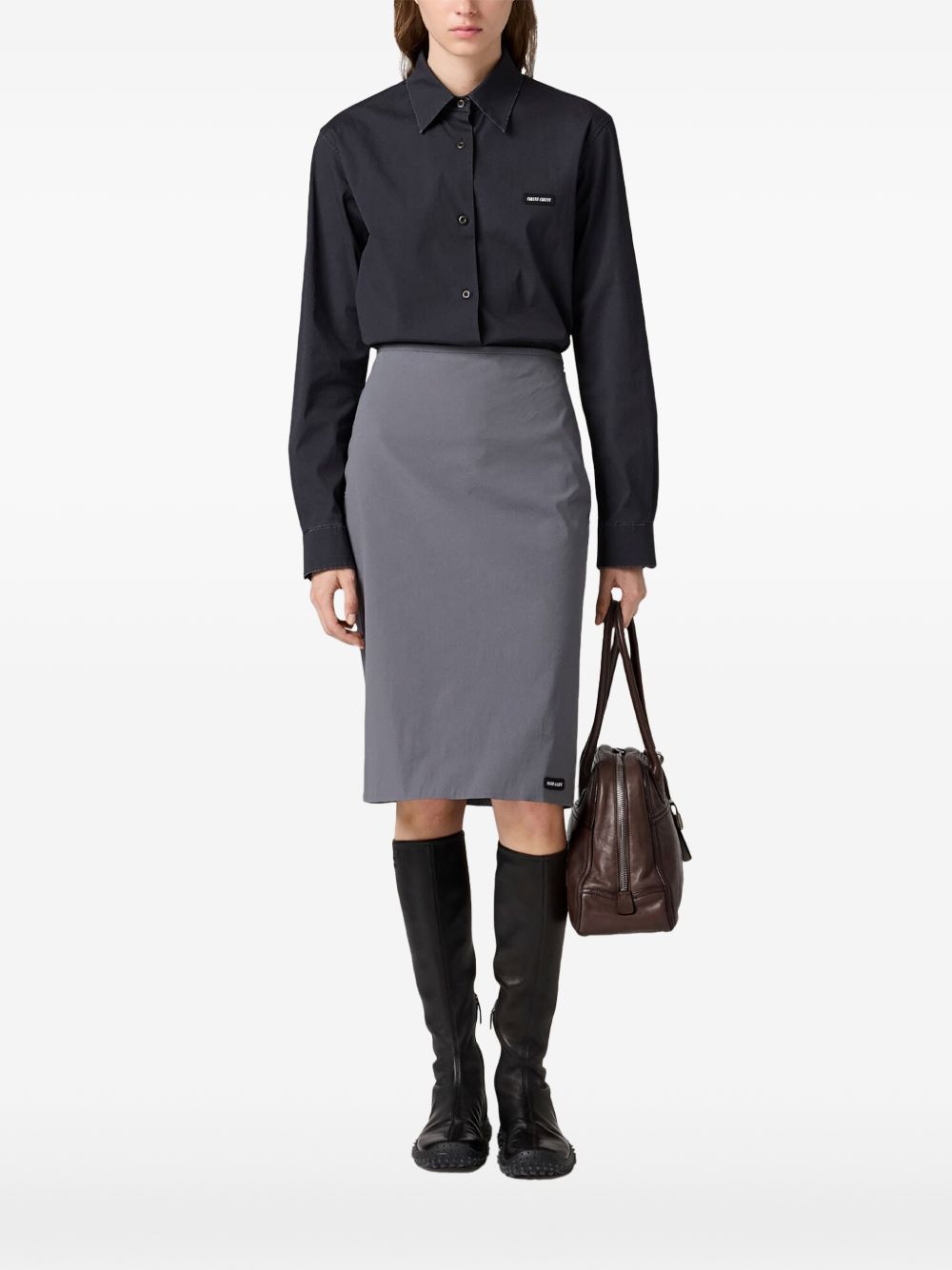 Stretch poplin shirt MK20616472 S-OOOF0002 MIU MIU 