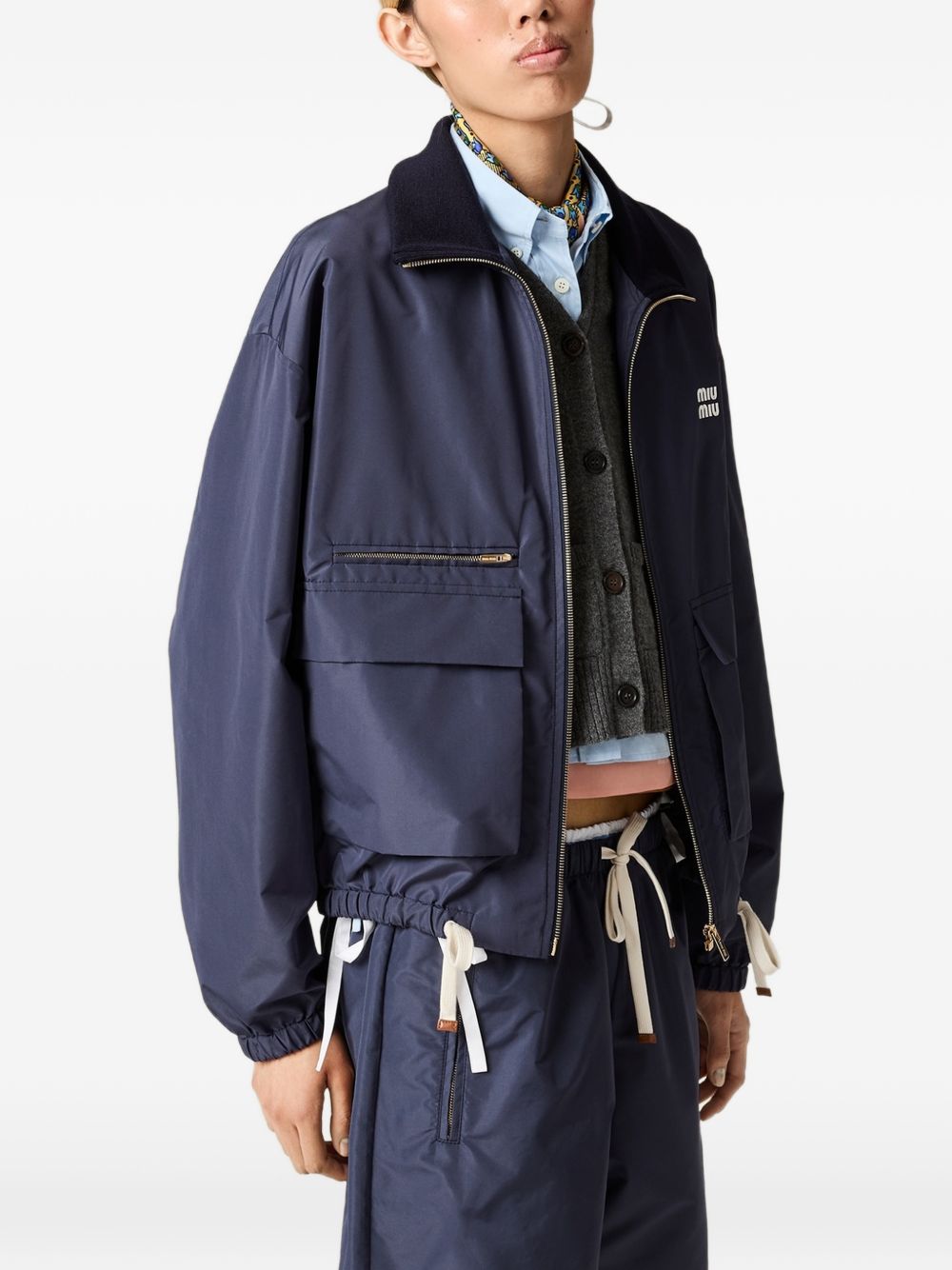 Technical fabric blouson jacket ML151713MF S-OOOF0008 MIU MIU 