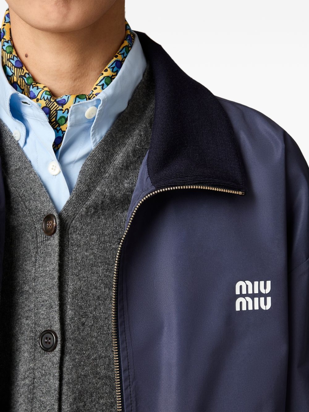 Technical fabric blouson jacket ML151713MF S-OOOF0008 MIU MIU 