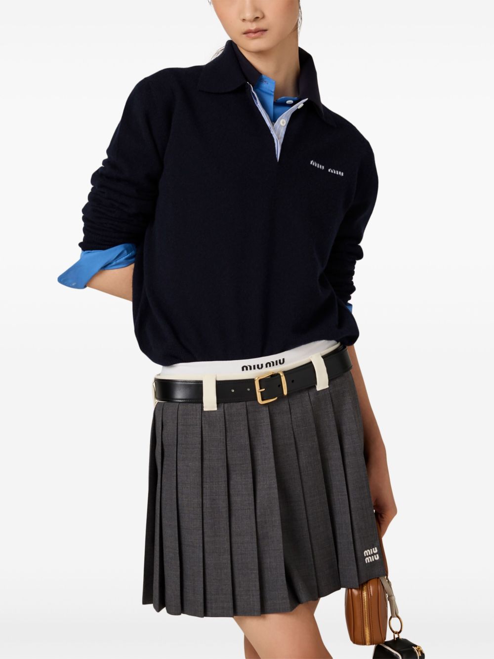 Cashmere polo sweater MMLA2015Z1 S-OOOF0008 MIU MIU 