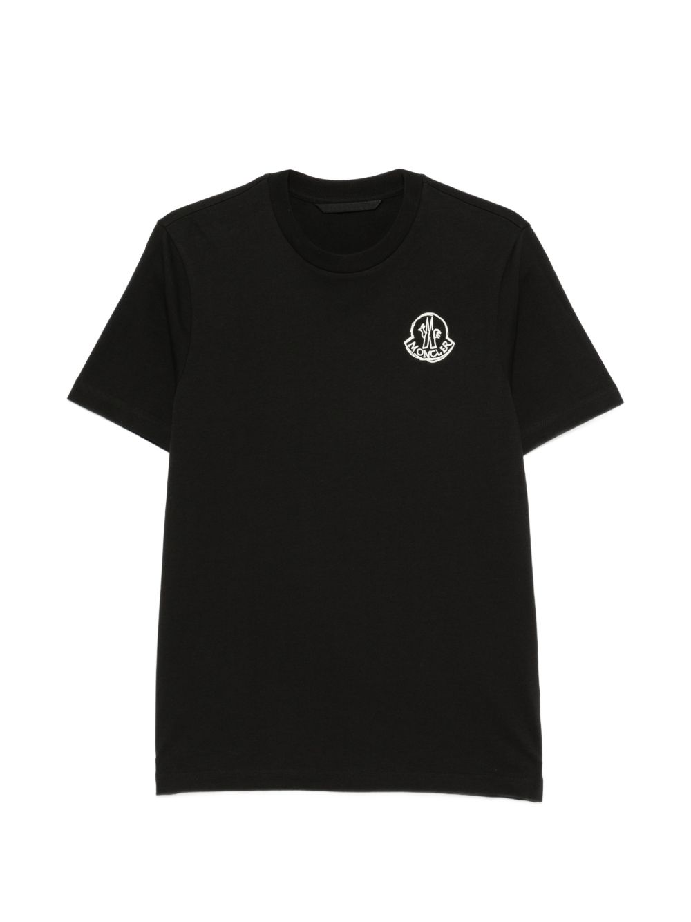 Cotton jersey T-shirt with logo patch L20918C00025 89AUG999 MONCLER 