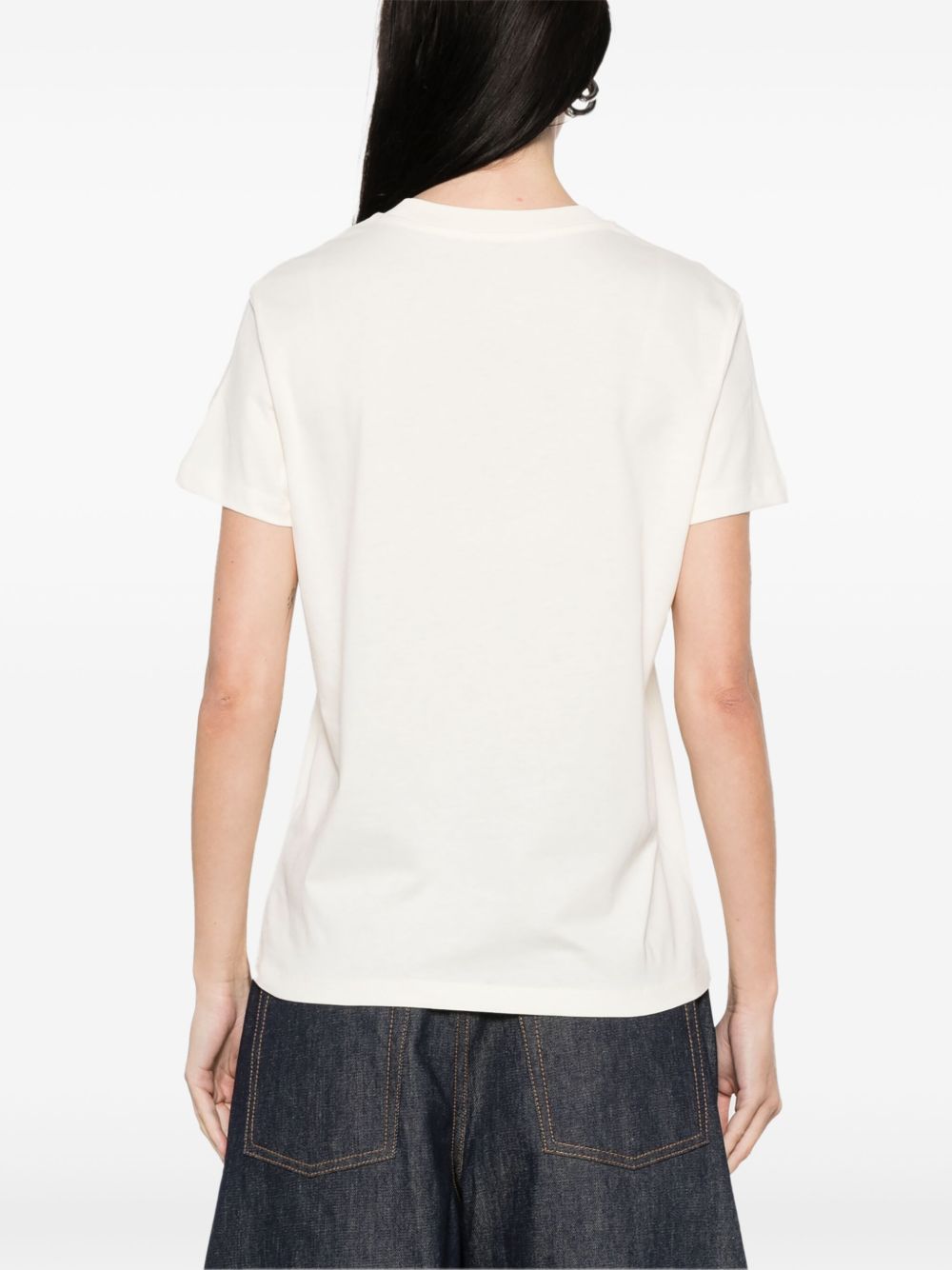 Embroidered Tonal Logo Cotton T-Shirt L20938C00021 89AUO037 MONCLER 