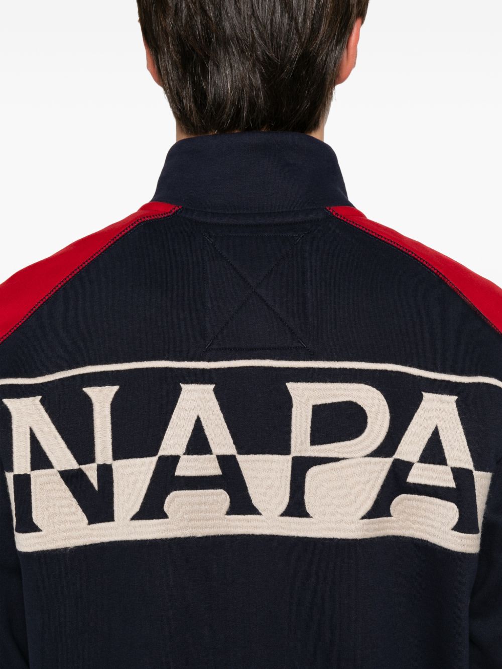Logo-embroidered colour-block sweater NP0A8AFN MRU1 NAPAPIJRI 