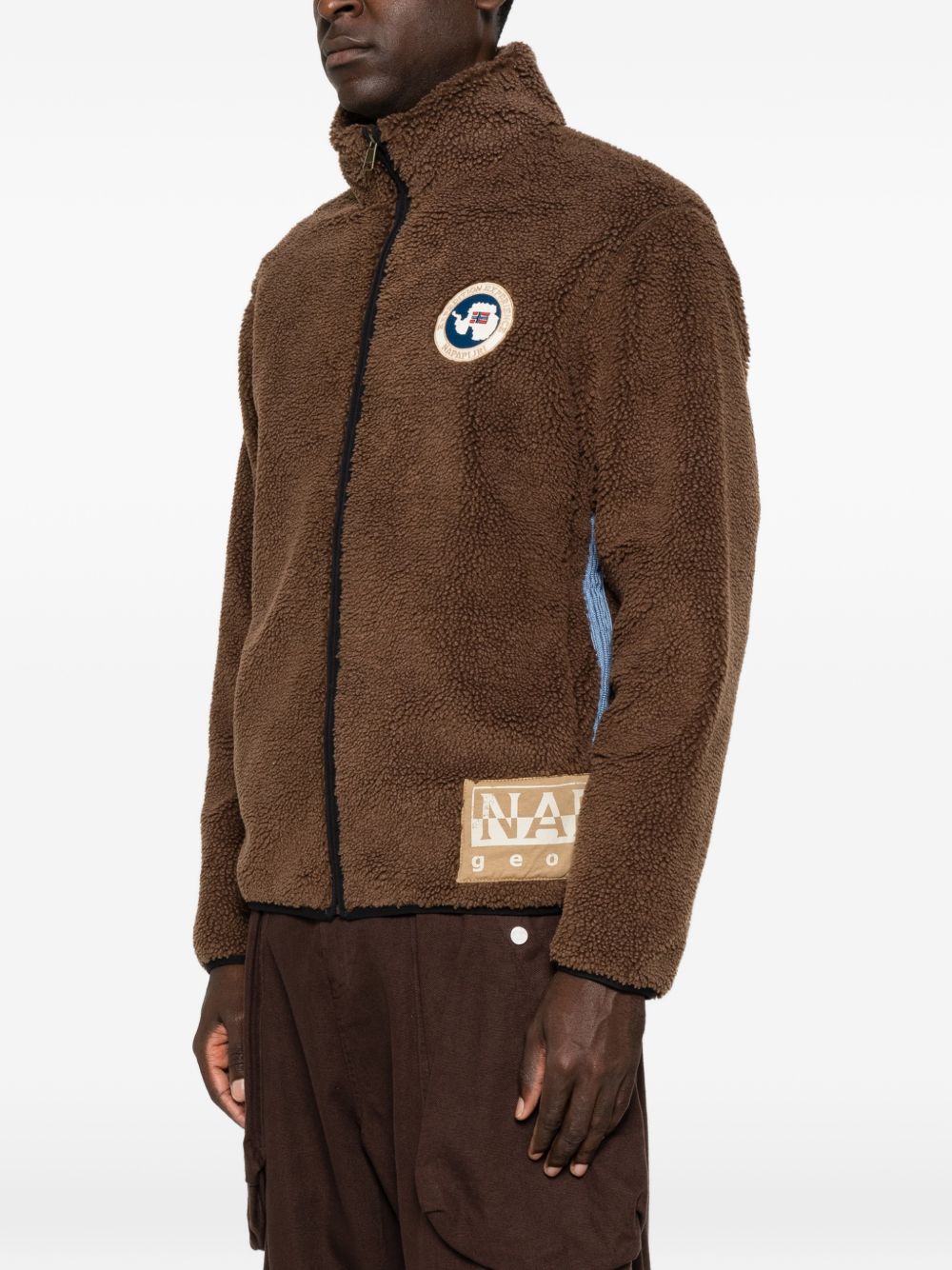 Logo-patch zip-up sweater NP0A8APE WT31 NAPAPIJRI 