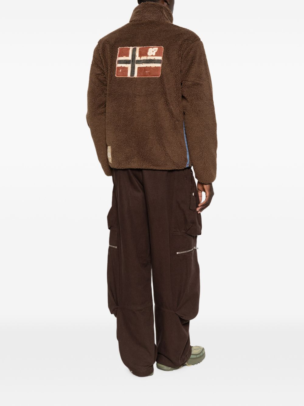 Logo-patch zip-up sweater NP0A8APE WT31 NAPAPIJRI 