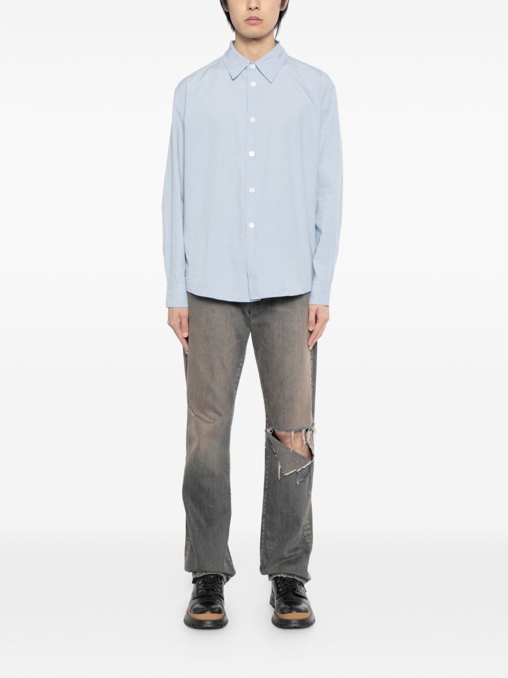 BEYOND SHIRT M2262BP POWDERBLUELIQUIDPOPLIN OUR LEGACY 