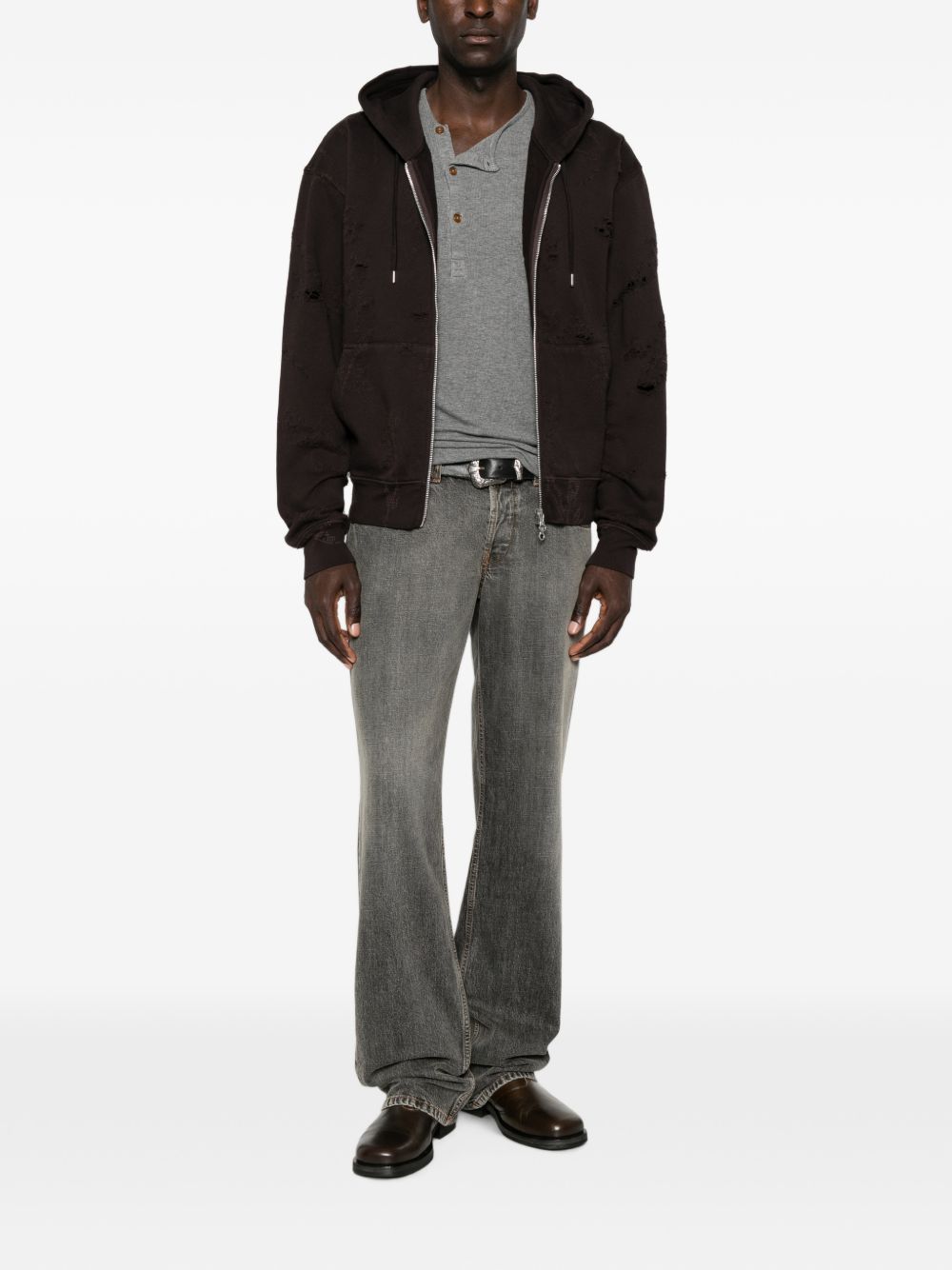 RASCAL zipped hoodie M4266RB BURNT BOUQUET STAR FLEECE OUR LEGACY 