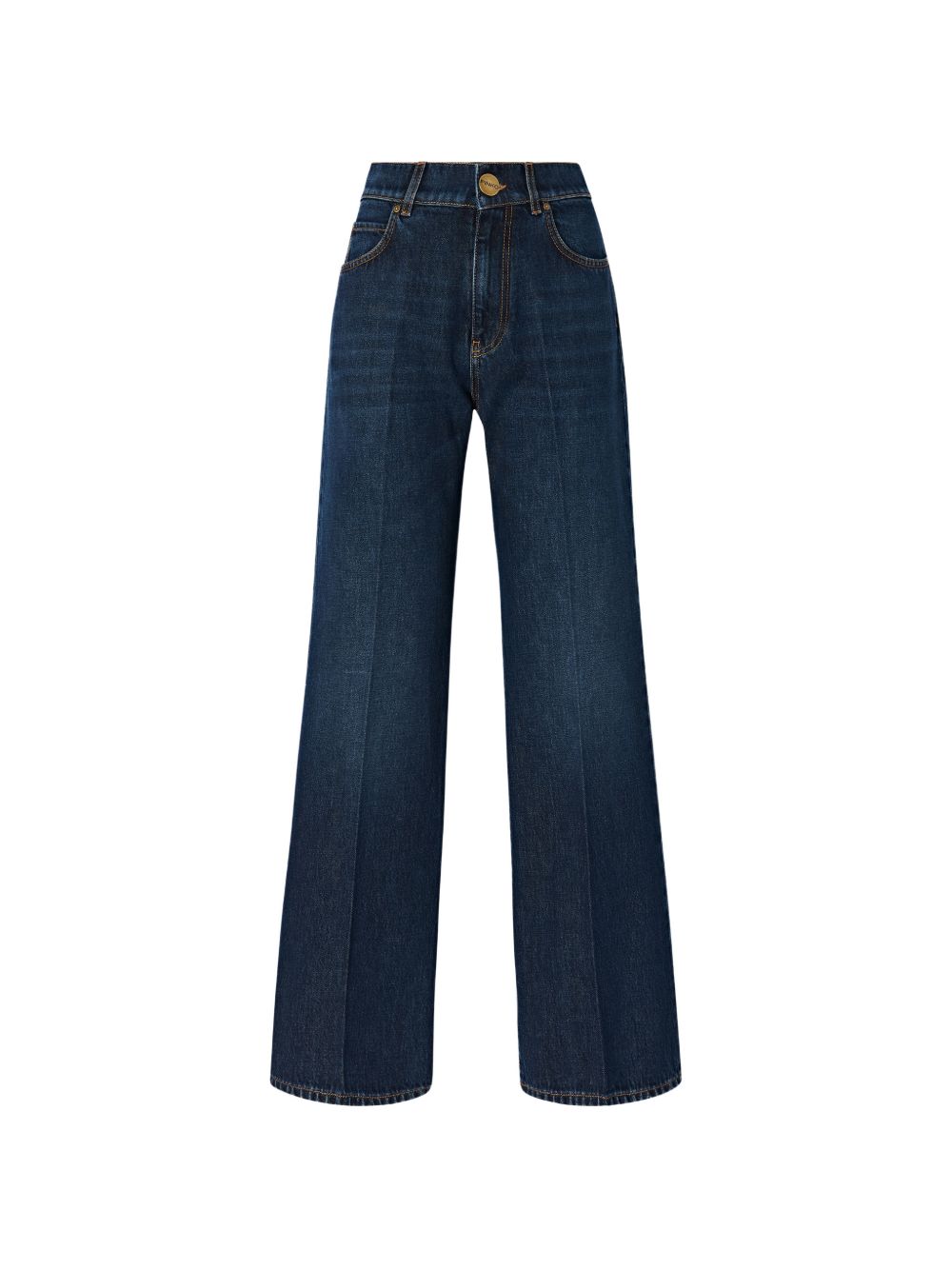 Wide-leg jeans with pressed creases 101733 A3HGPJB PINKO 