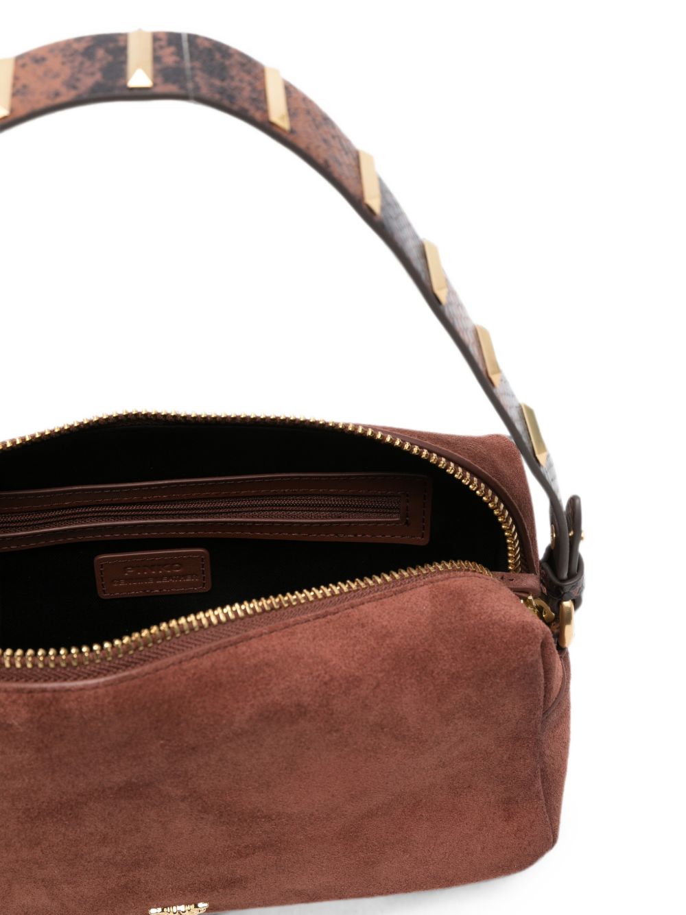 Medium crossbody Boston bag in spray-effect suede 106761 A3DBL88J PINKO 