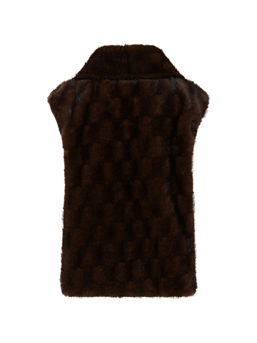 Fur-effect vest with zip 106939 A3C5M11 PINKO 