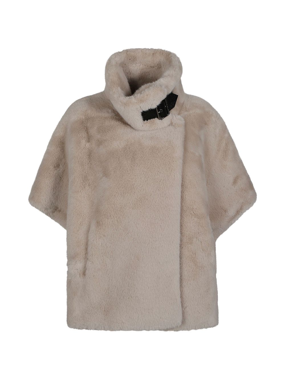 faux-fur buckle-fastening jacket 107043 A3E7C32 PINKO 