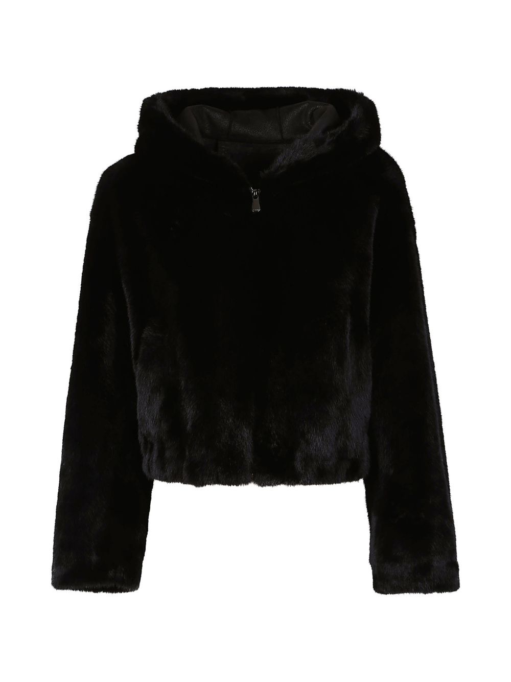 faux-fur hooded jacket 107053 A3E9Z99 PINKO 