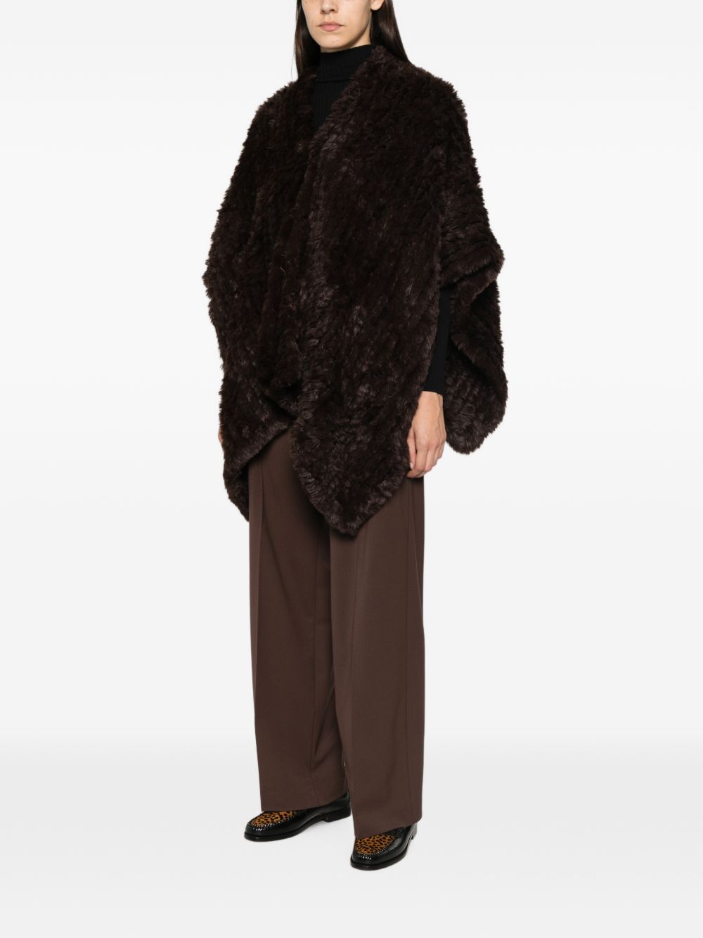 Faux fur cape 107075 A3EHL72 PINKO 