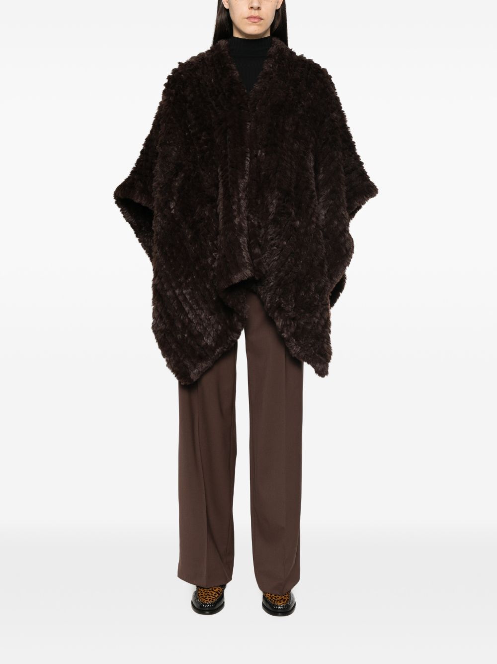 Faux fur cape 107075 A3EHL72 PINKO 