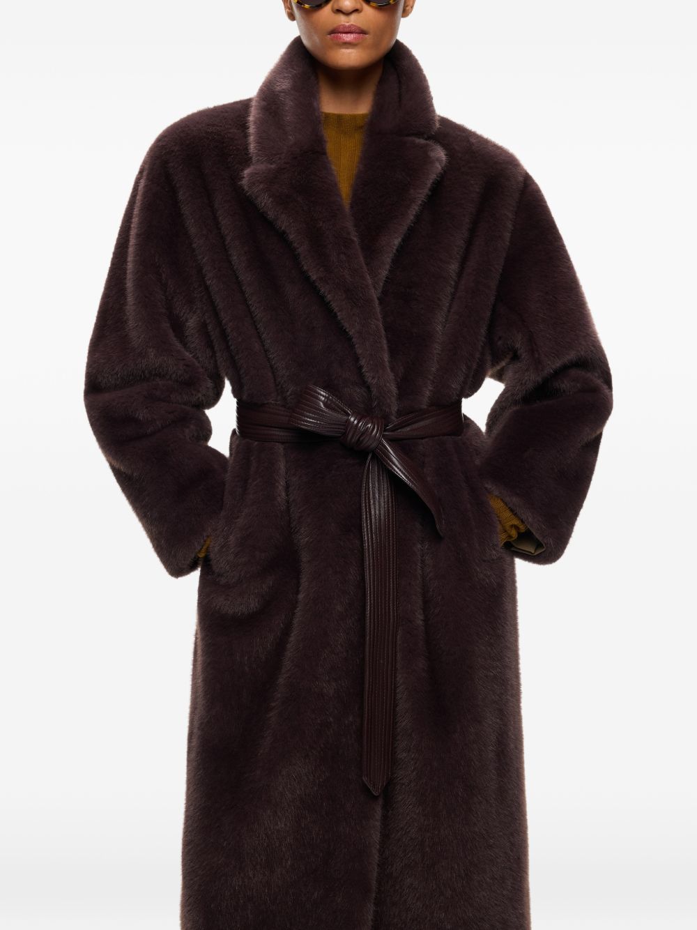 Long faux-fur coat 107168 A3FKL72 PINKO 