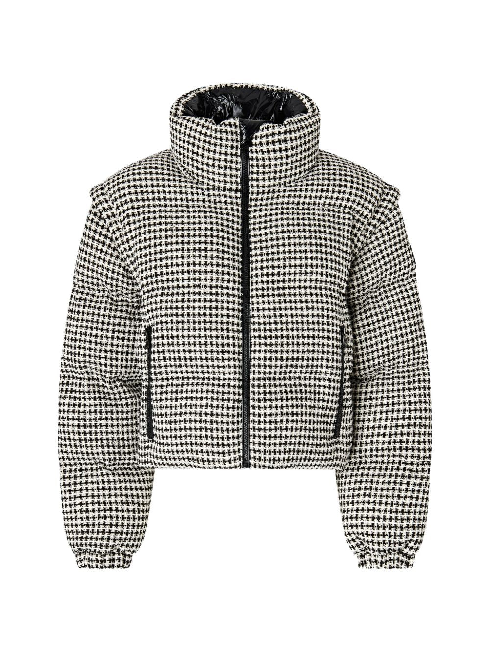 Tweed down jacket with detachable sleeves 107185 A3G5ZZ2 PINKO 
