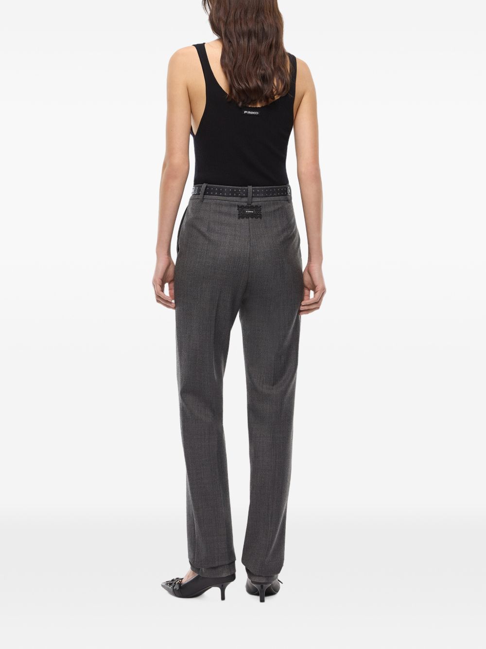 Stretch wool blend cigarette trousers 107264 A3IFI76 PINKO 