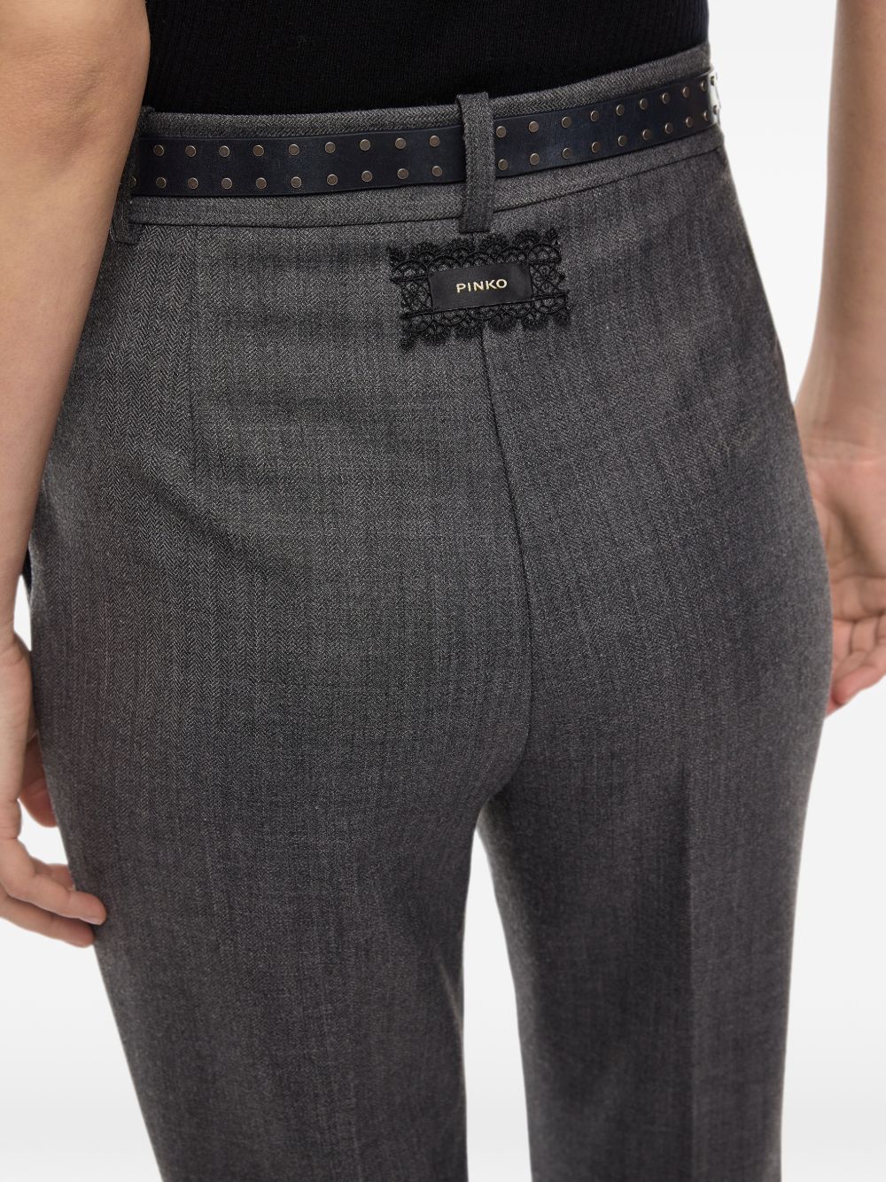 Stretch wool blend cigarette trousers 107264 A3IFI76 PINKO 