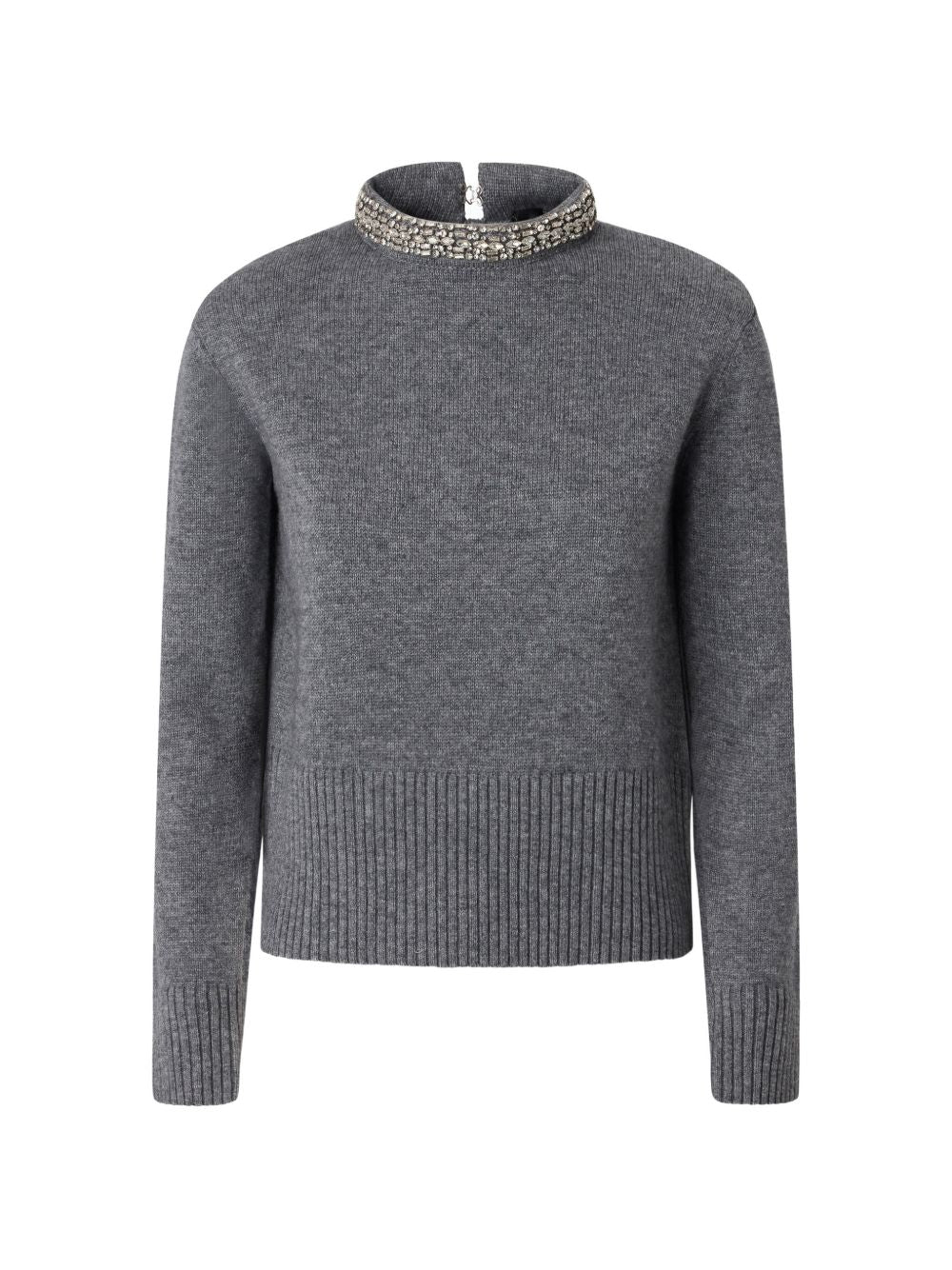 Wool blend sweater with jewel collar 107274 A3GIII2 PINKO 