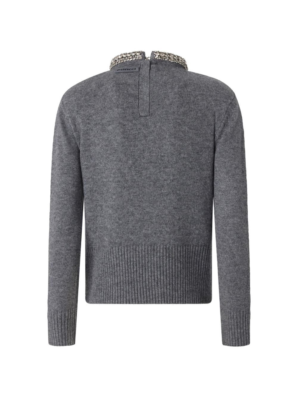 Wool blend sweater with jewel collar 107274 A3GIII2 PINKO 