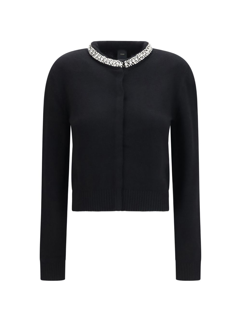 Cardigan with jewel collar 107275 A3GIZ99 PINKO 