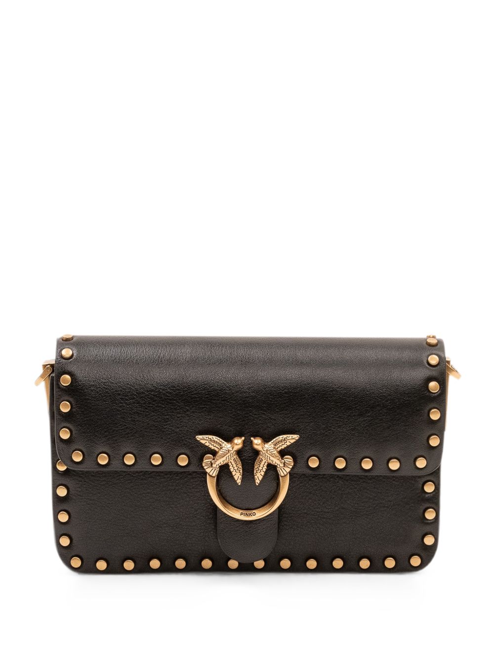 Baby Love Bag One Slouchy crossbody bag in leather with studs 107345 A2JGZ99Q PINKO 