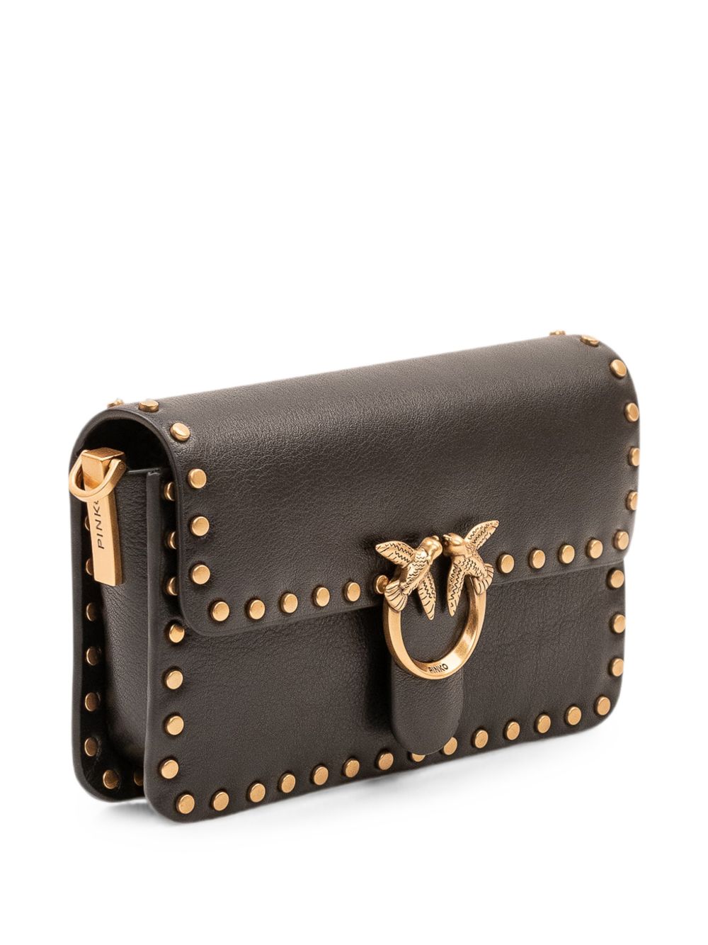 Baby Love Bag One Slouchy crossbody bag in leather with studs 107345 A2JGZ99Q PINKO 