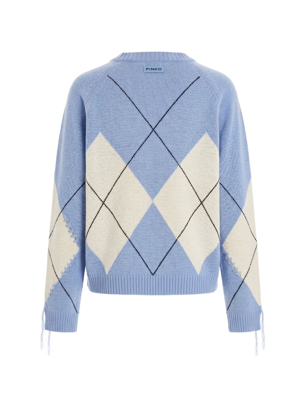Wool and cashmere sweater with maxi diamonds 107377 A3JEEC4 PINKO 