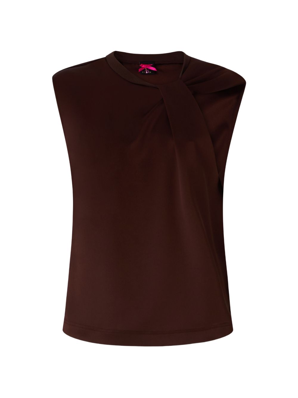 Sleeveless satin blouse 107539 A3GBL86 PINKO 