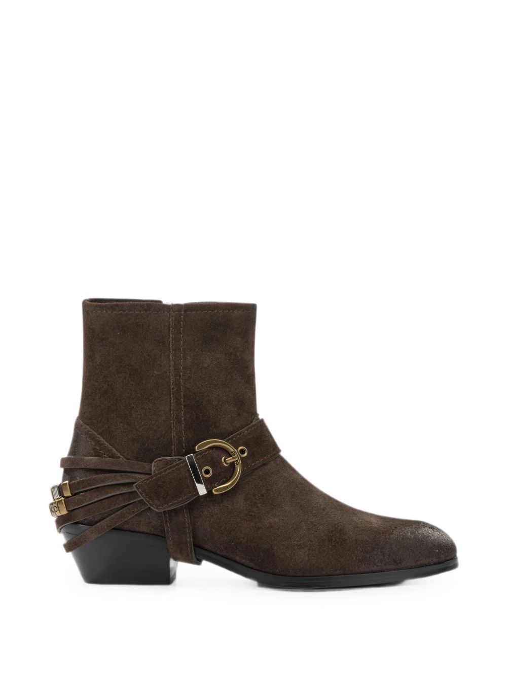 buckle-detail leather boots SD0557 P151L72 PINKO 