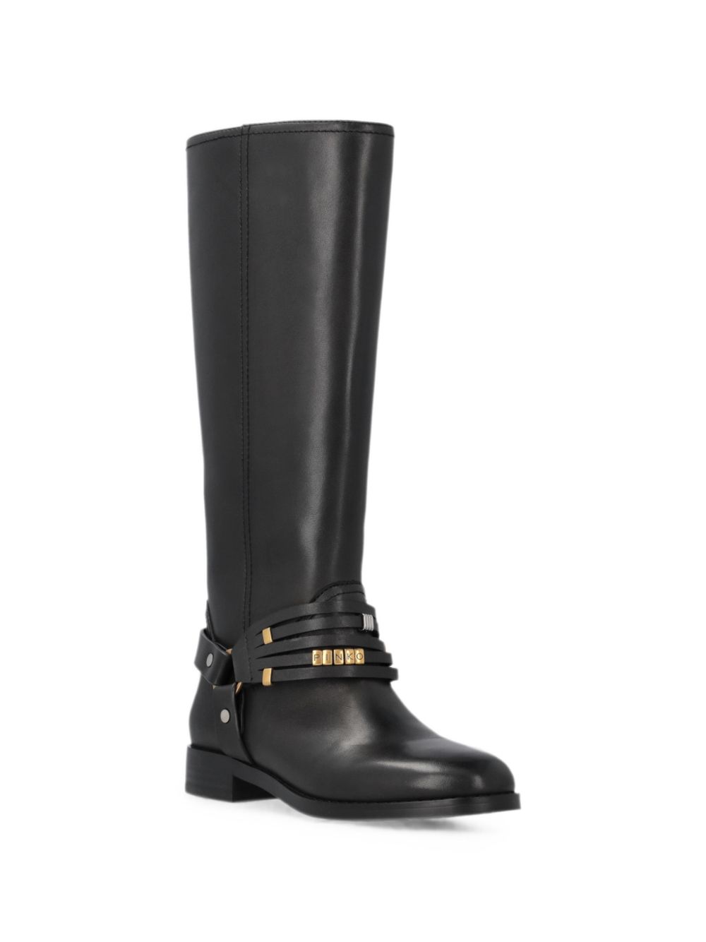 harness-detail leather boots SD0583 P001Z99 PINKO 