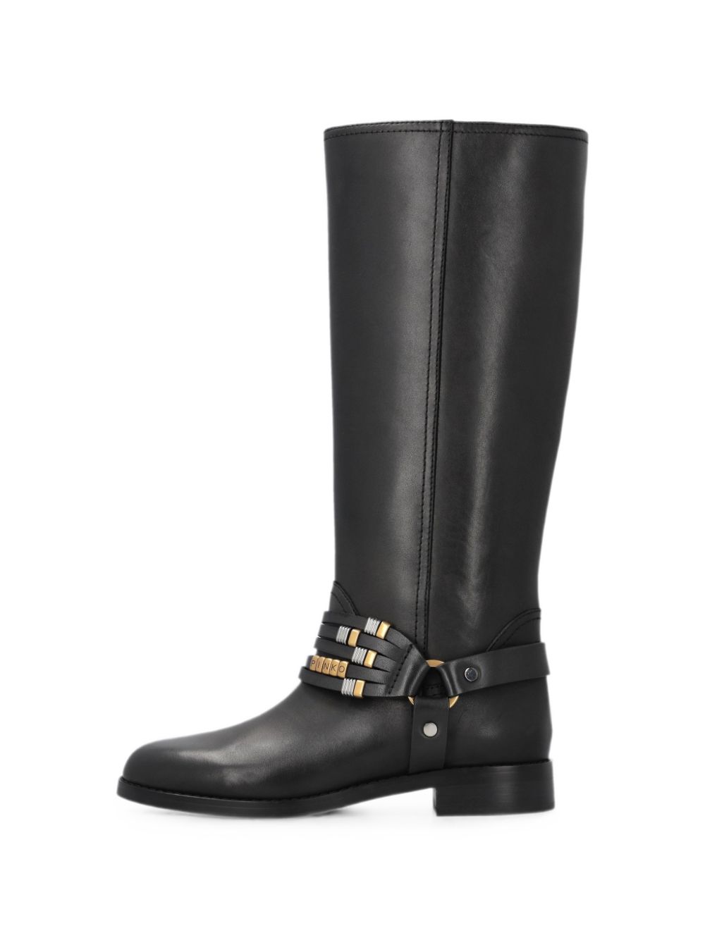 harness-detail leather boots SD0583 P001Z99 PINKO 