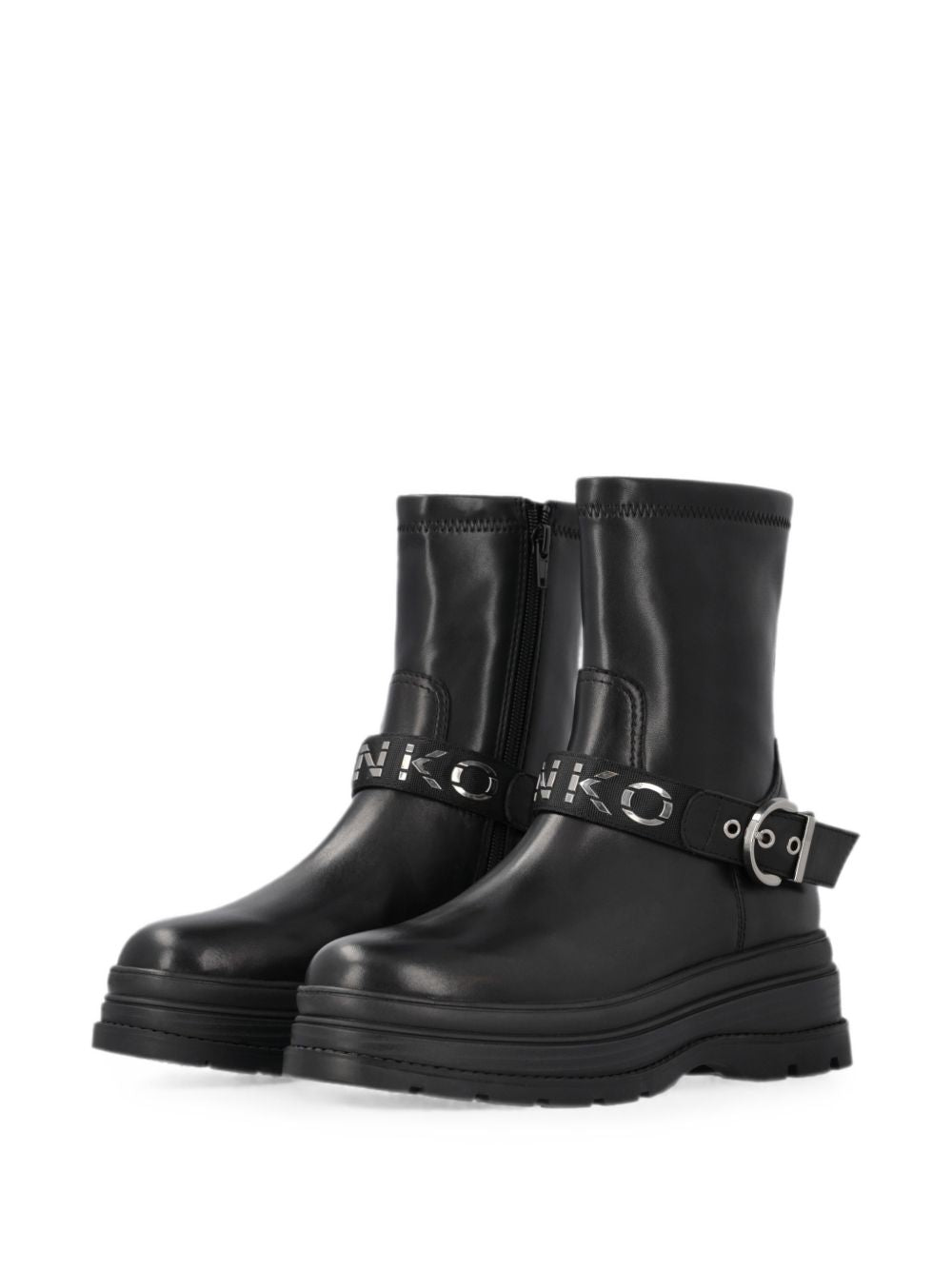 logo-strap buckle-fastening boots SD0605 E007Z99 PINKO 