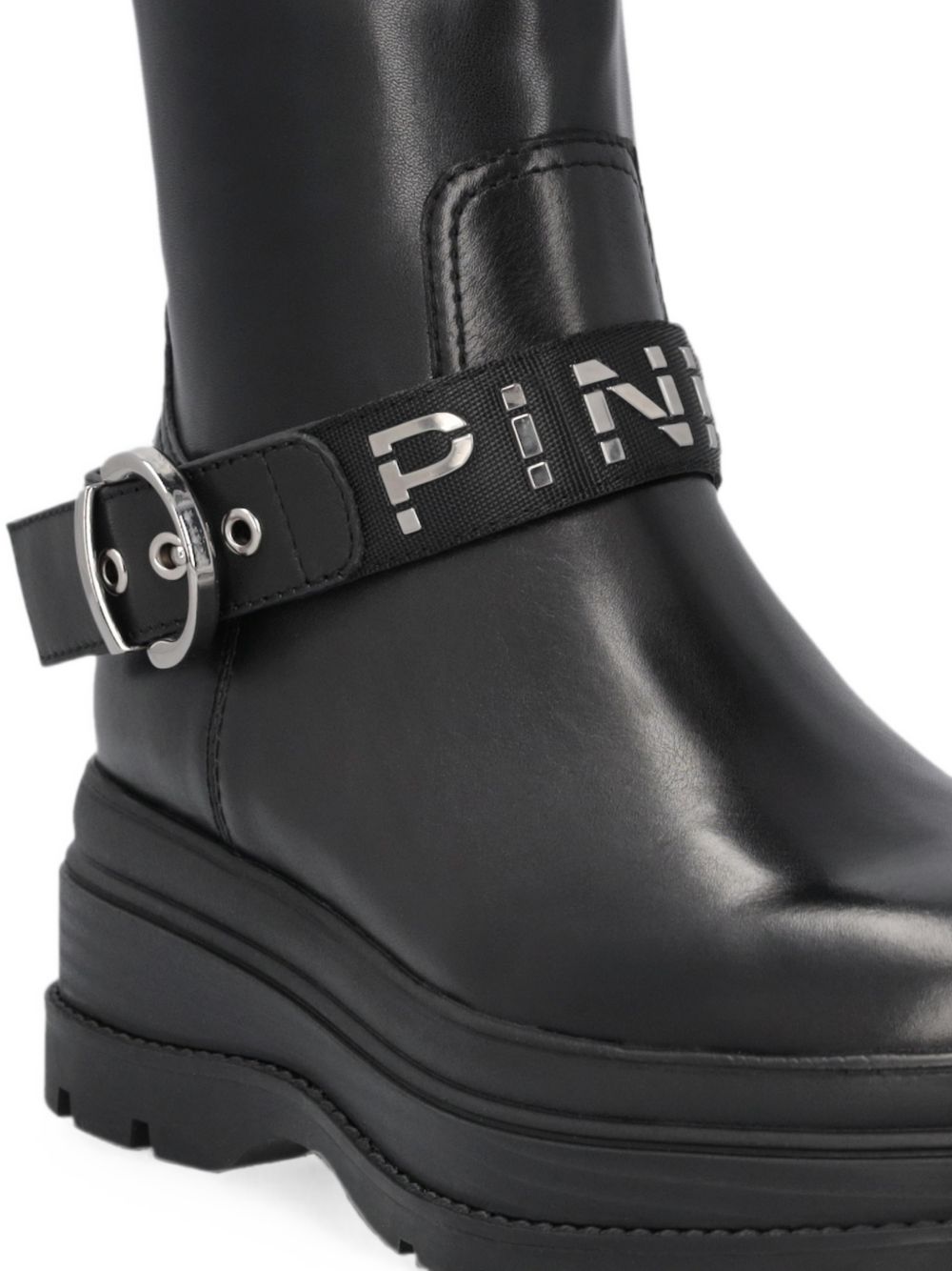 logo-strap buckle-fastening boots SD0605 E007Z99 PINKO 